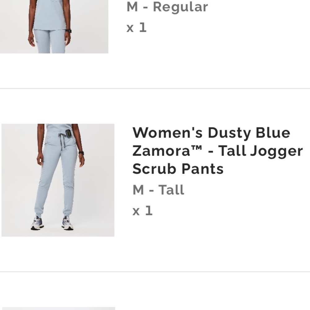 Medium Tall FIGS joggers blue